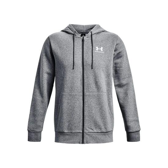 Herren-Sweatshirt Under Armour Essential Fleece Fz Hood Grau Grau