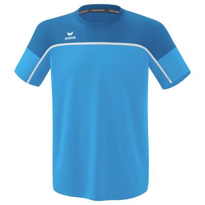 Erima change by erima t‑shirt wit/zwart/rood - korte mouwen, ronde hals.