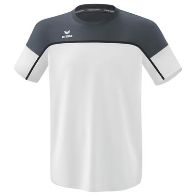 Erima change by erima t‑shirt wit/zwart/rood - korte mouwen, ronde hals.