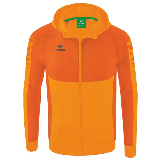 Veste d'entraînement à capuche Erima Six Wings orange junior