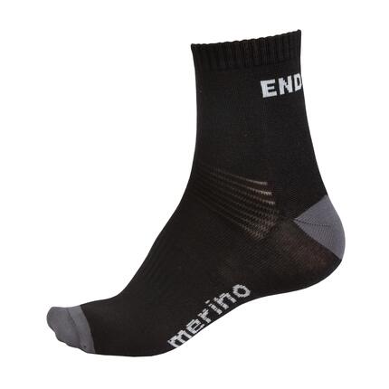 Lot de 2 Paires de Chaussettes Endura BaaBaa Merino Noir