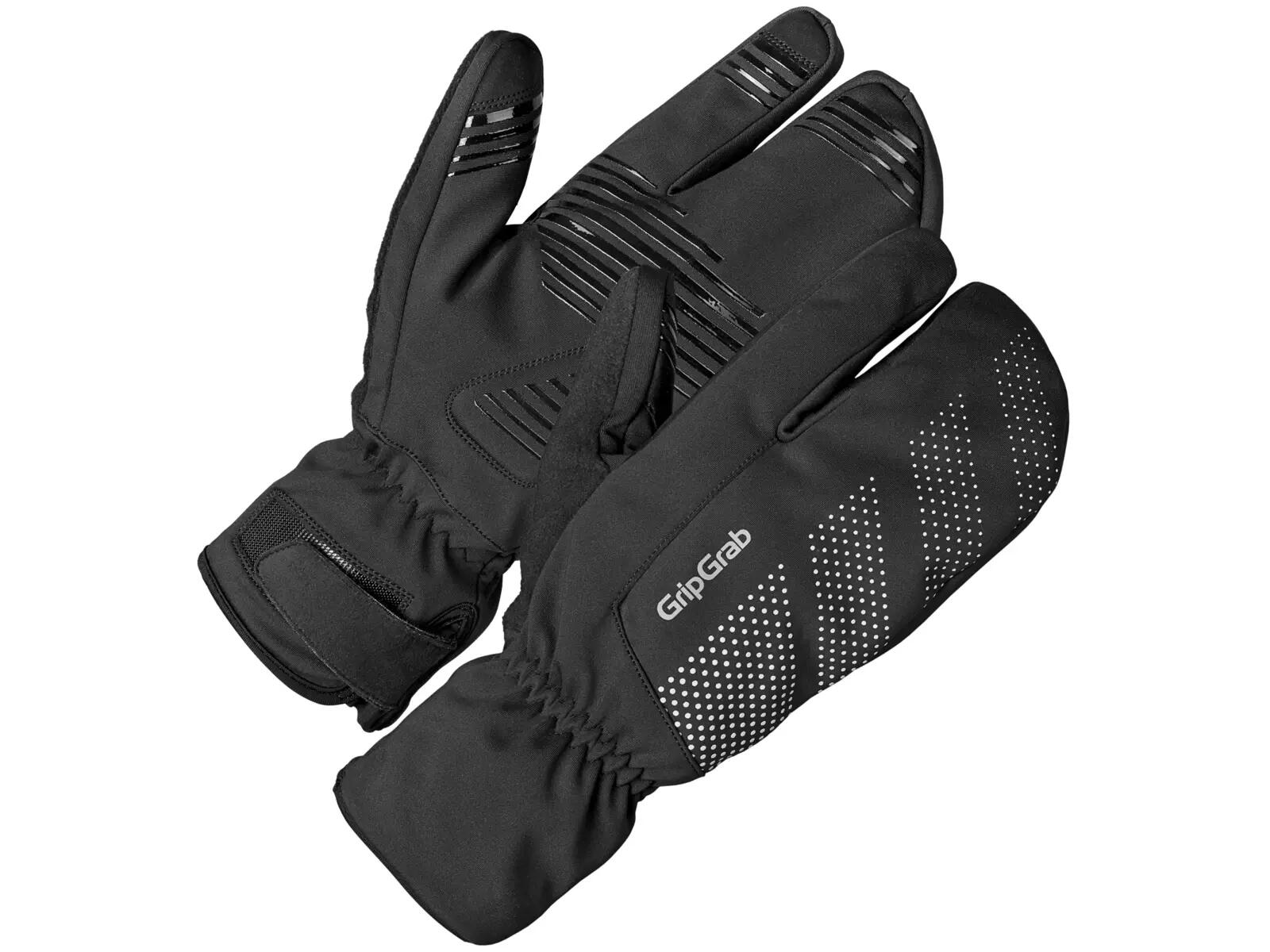 Gripgrab Ride Windproof Deep Winter Lobster Gloves Black - L 1/5