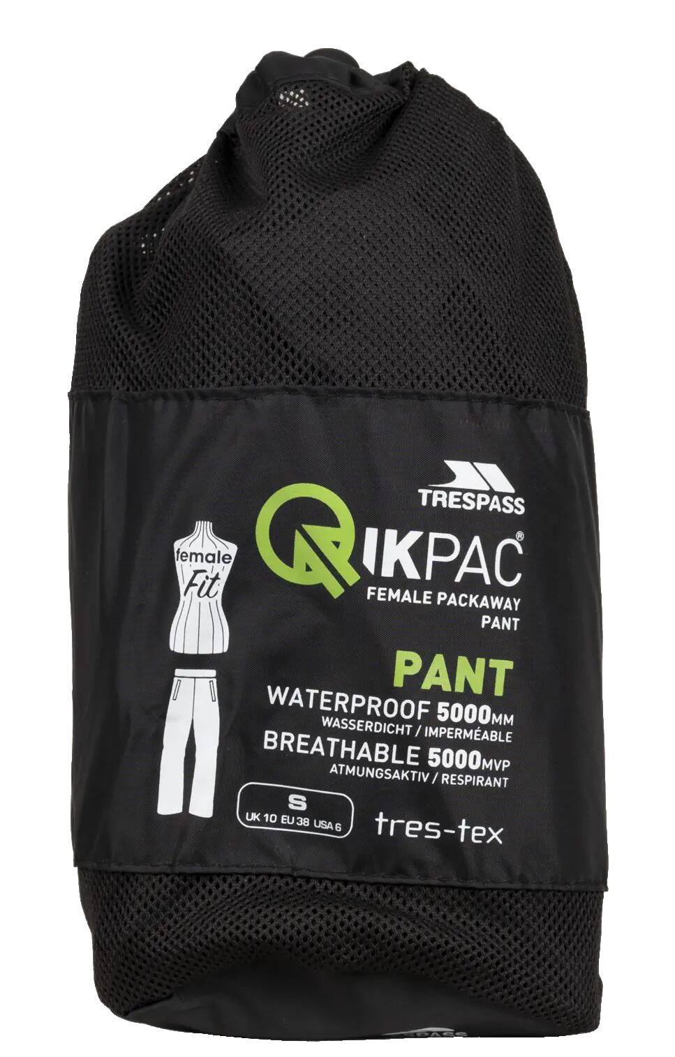 Spodnie Trespass Qikpac – damskie Packaway Trs czarne 2/6