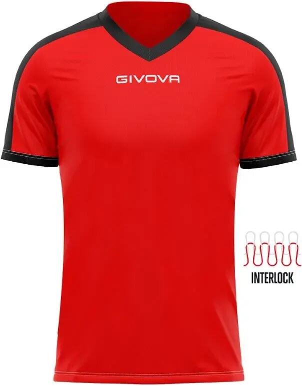 Tricou sport Givova Revolution Roșu-negru Roșu