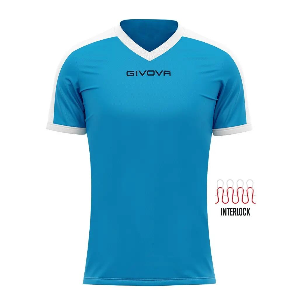 Tricou Givova Revolution Celeste/Blanco