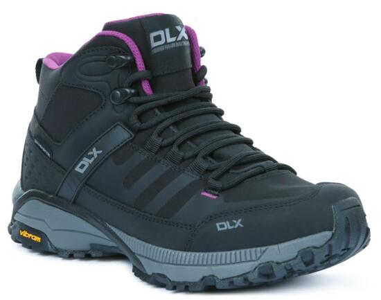 Dlx Riona Damen-Wanderschuh Mid-Cut Schwarz