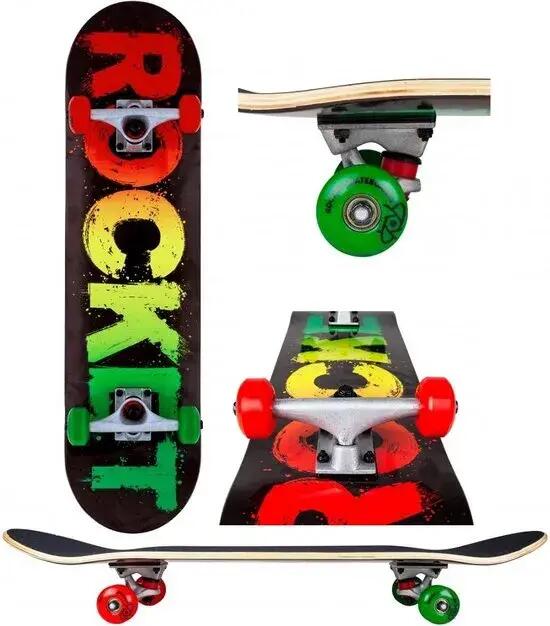 Skateboard Rocket Rasta Fade 8 In Mix 1/8