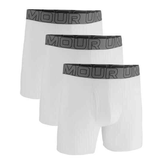 Men's Boxers 3-pack Under Armour M Perf Cotton 6in White