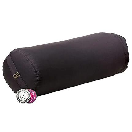 Bolster Round Anthracite Organic Cotton (ocs - 60x16cm; ±2300 G