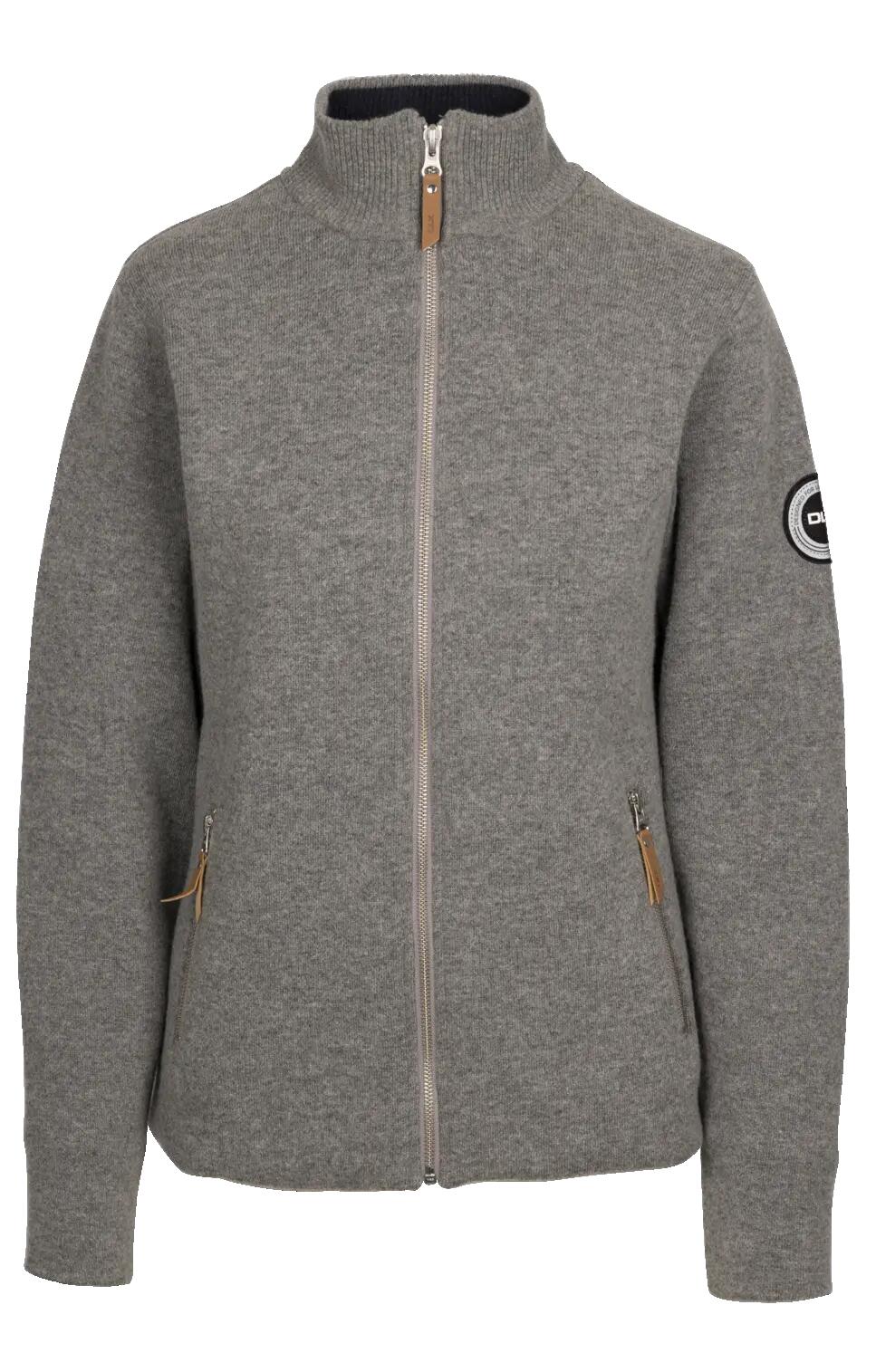Dlx Tinahely- Veste décontractée tricotée Dlx pour femme Gris Chiné 1/3