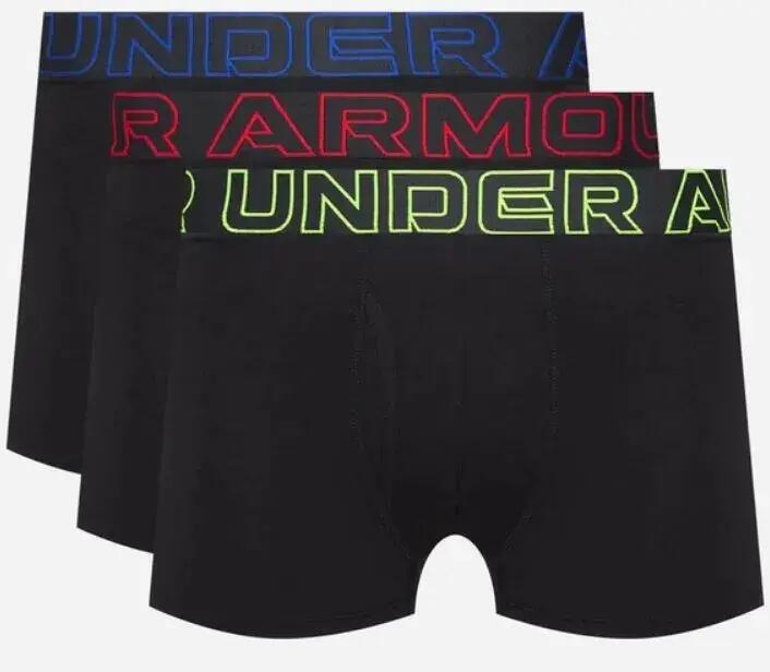 Herenboxers 3-pack Under Armour M Perf Cotton 3in Zwart Zwart 1/7