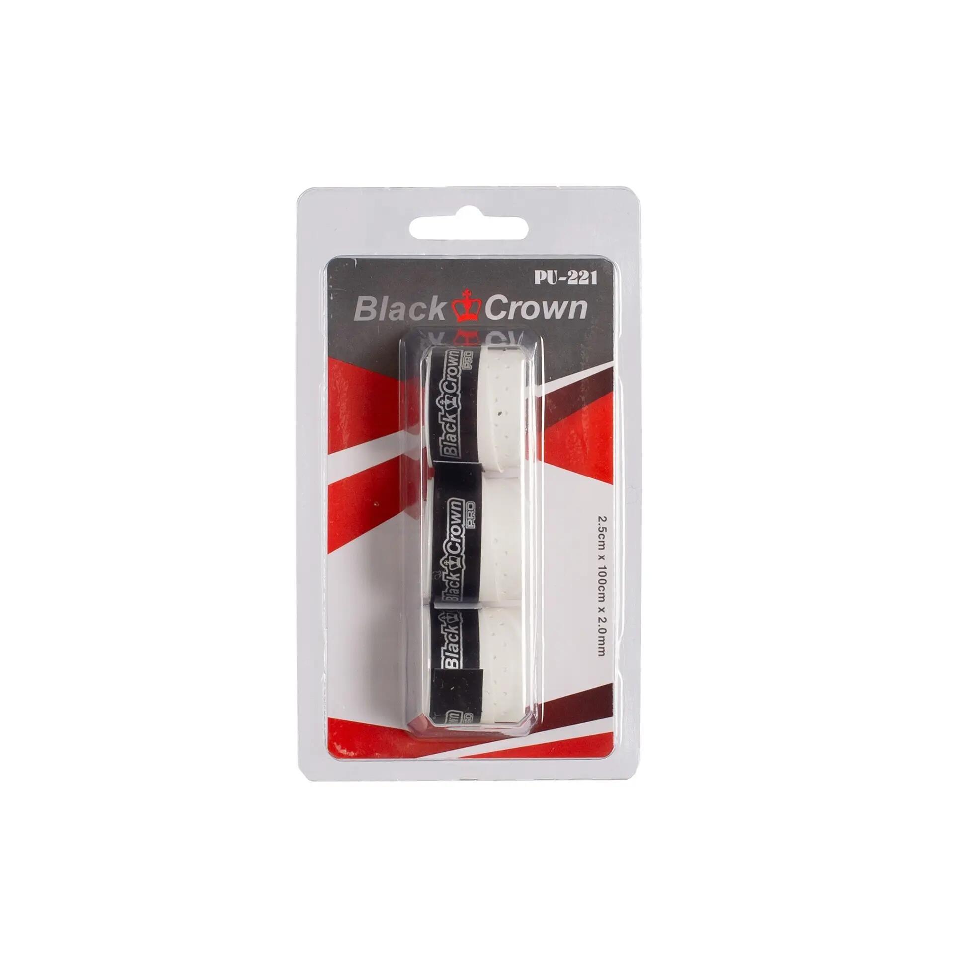 Blister 3 Overgrips Corona Perforados Negro Blanco 1/5