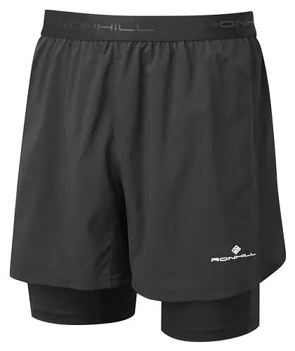 Short - Running - Homme - 2-en-1, léger et respirant - Tech 5 Twin - Noir/gris 2/4