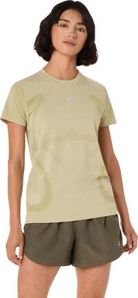 Crop top - Sport - Femme - Sans coutures, respirant - ROAD SEAMLESS - Kaki/crème