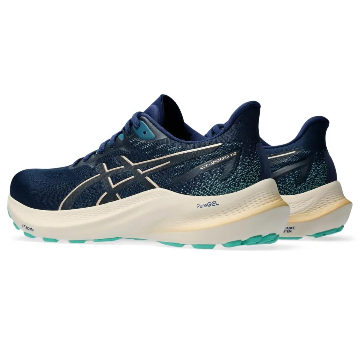 Scarpe da corsa ASICS GT-2000 12 Blu/Champagne 3/4