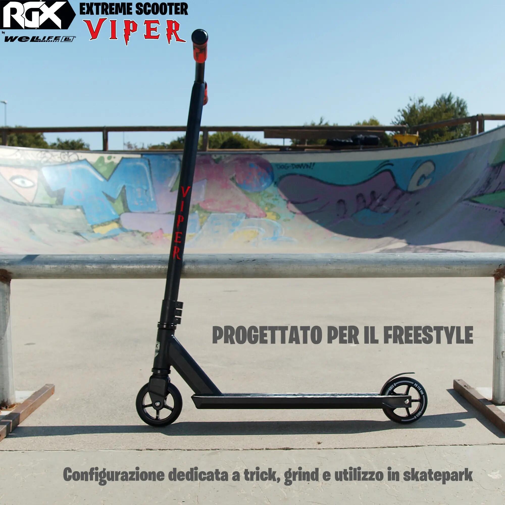 Monopattino Freestyle Compressione IHC Ruote 110 mm Core Allumino RGX Viper 7/13