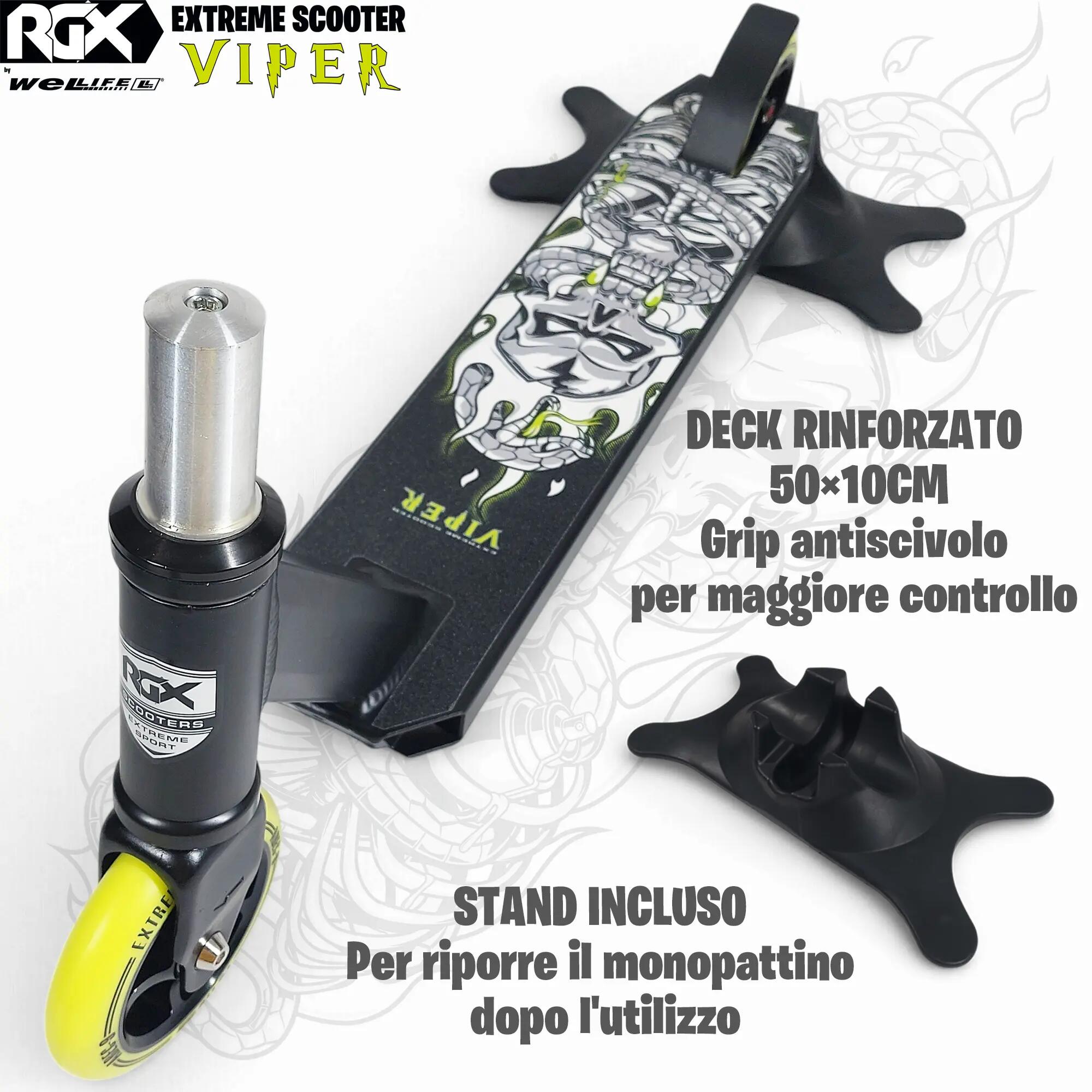 Monopattino Freestyle Compressione IHC Ruote 110 mm Core Allumino RGX Viper 5/14