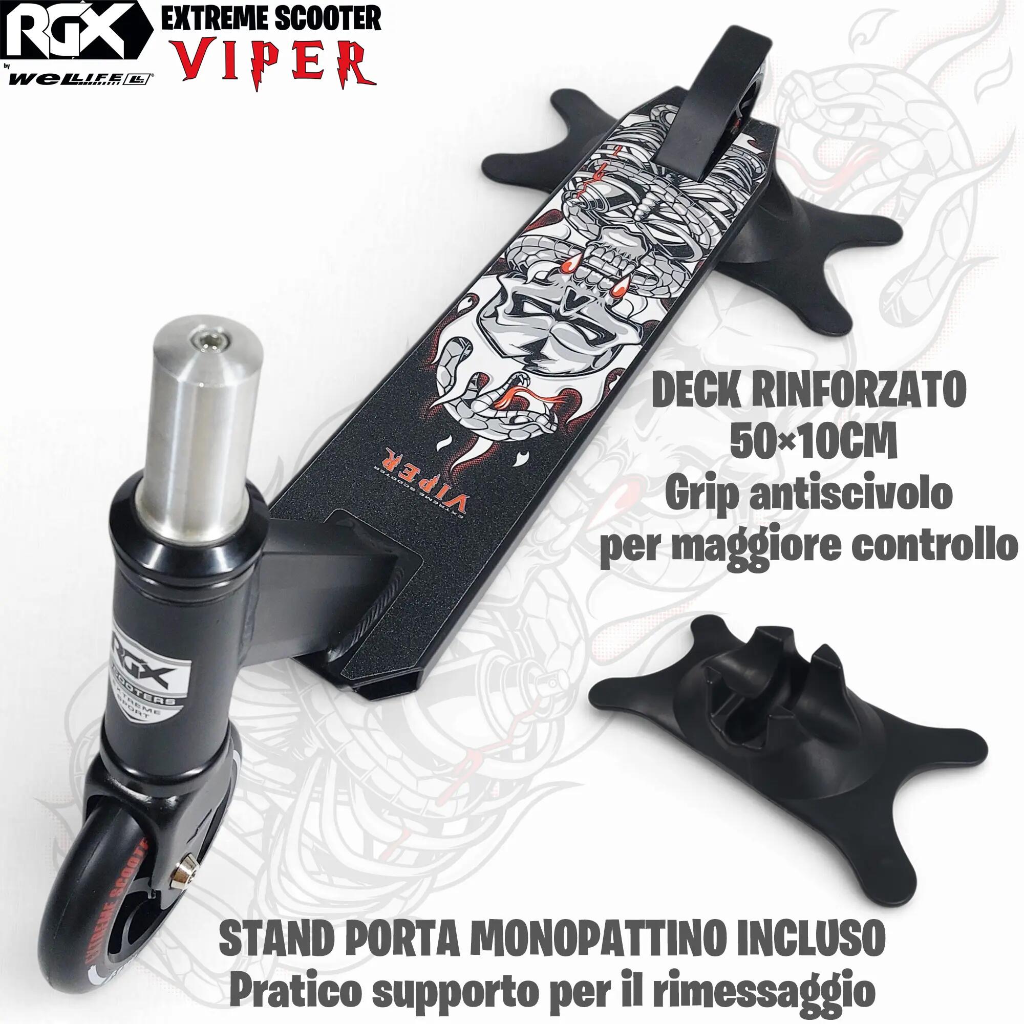 Monopattino Freestyle Compressione IHC Ruote 110 mm Core Allumino RGX Viper 5/13