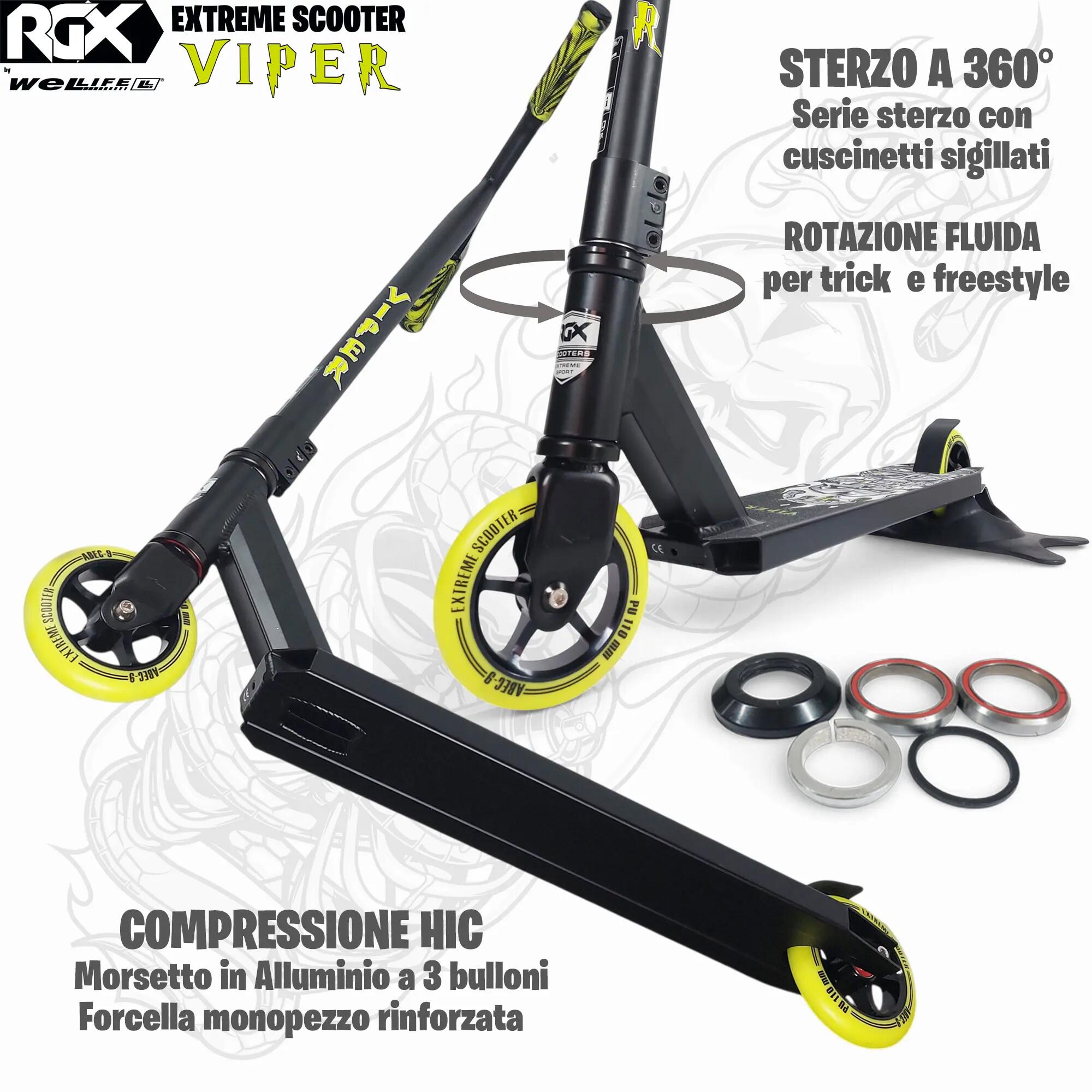 Monopattino Freestyle Compressione IHC Ruote 110 mm Core Allumino RGX Viper 4/14