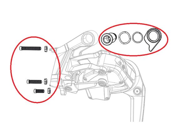 Sram Schaltwerk Bolzen- und Schraubensatz Red Axs E1 36t