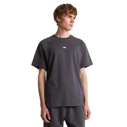 t-shirt crop top M ESSENTIAL CENTER LOGO RELAXED SHORT SL HOMME gris