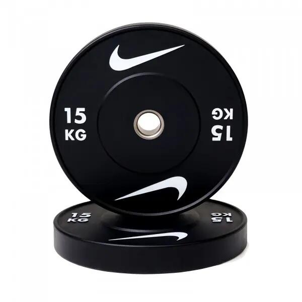 Halterschijven - Krachttraining - Nike 50 mm - Bumperplates - 25 kg, zwart 5/7