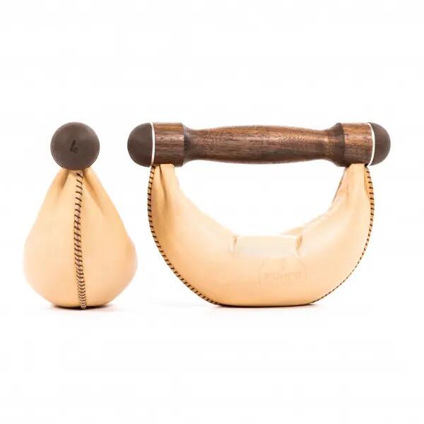 Clubbell - Renforcement musculaire - NOHRD Swing - 1 kg - Cuir et noyer 2/6