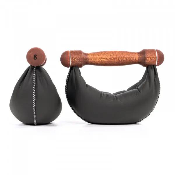 Halter - krachttraining - NOHRD Swing Club Sport - 1 kg, echt leer, zwart 8/10