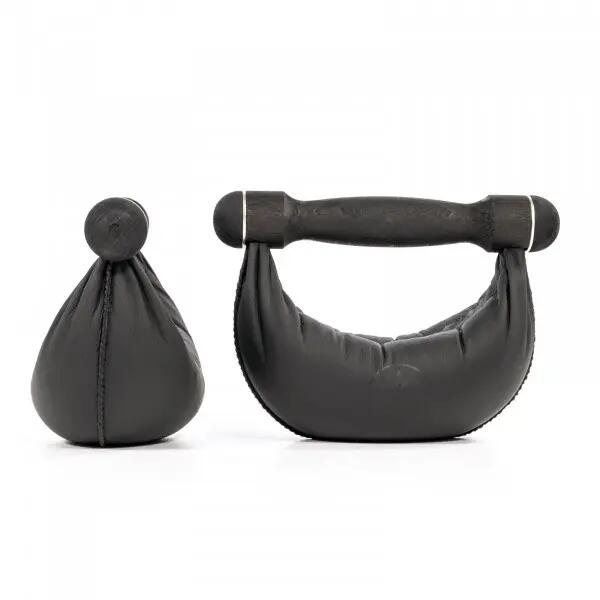 Dumbbell - Krachttraining - NOHRD Swing Shadow - 1 kg - Zwart leder 8/10