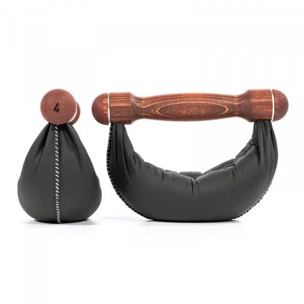 Halter - krachttraining - NOHRD Swing Club Sport - 1 kg, echt leer, zwart 5/10