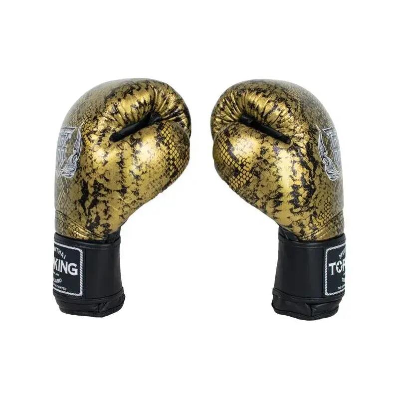 Boxerské rukavice TOP KING Super Air Snake Black Gold 4/6
