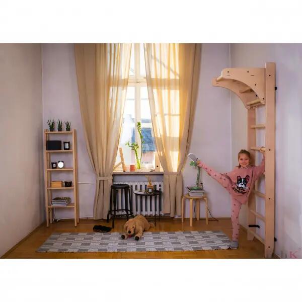Perche de traction BenchK pour espalier série 2 chêne, réglable 58x141 cm 8/10