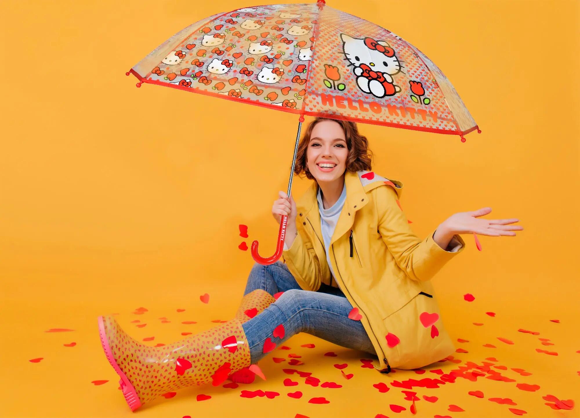 Paraplu Kinderen Hello Kitty Handmatig Lichtroze 5/5