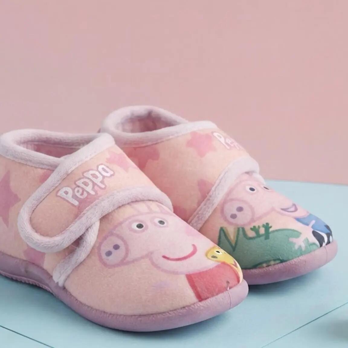 Chaussons montants Peppa Pig pour enfants, antidérapants, roses 7/7