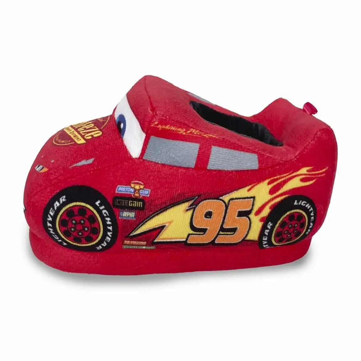 Kinderpantoffels van polyester met 3D-applicaties rood Cars 3/6
