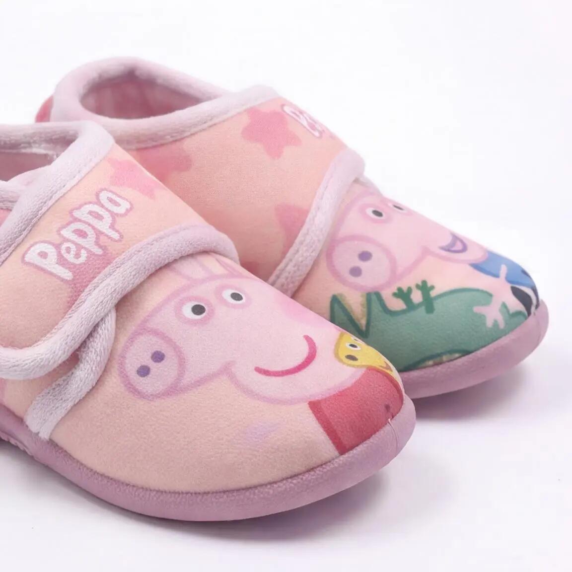 Chaussons montants Peppa Pig pour enfants, antidérapants, roses 5/7