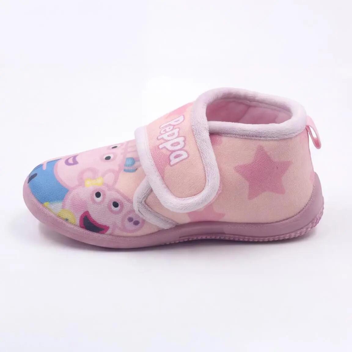 Chaussons montants Peppa Pig pour enfants, antidérapants, roses 3/7