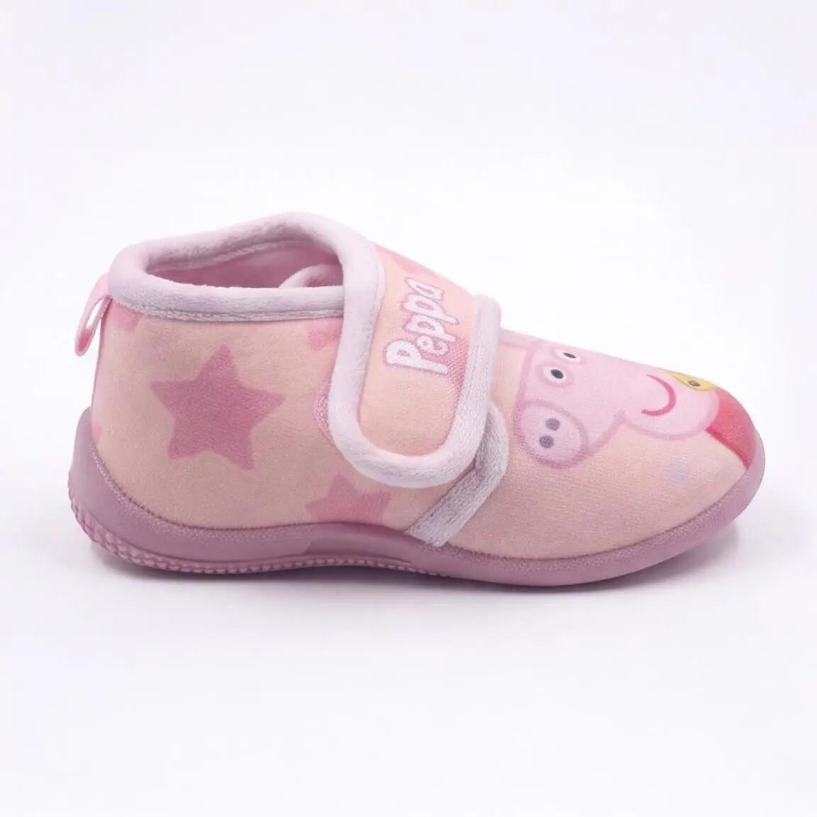 Chaussons montants Peppa Pig pour enfants, antidérapants, roses 2/7