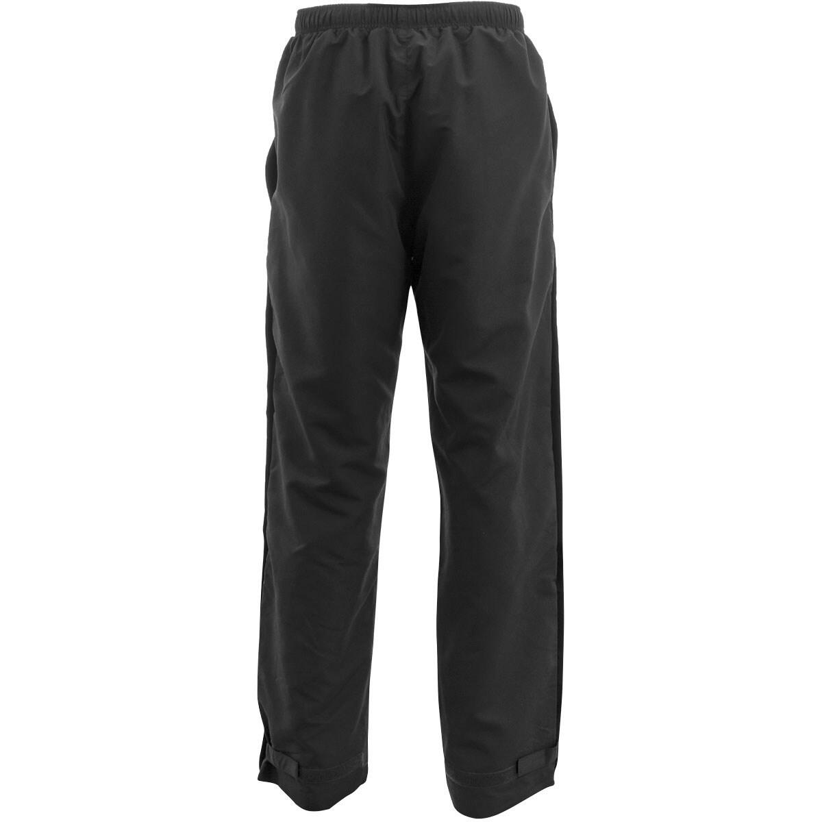 Mens Open Hem Tracksuit Bottoms (Black/White) 2/4