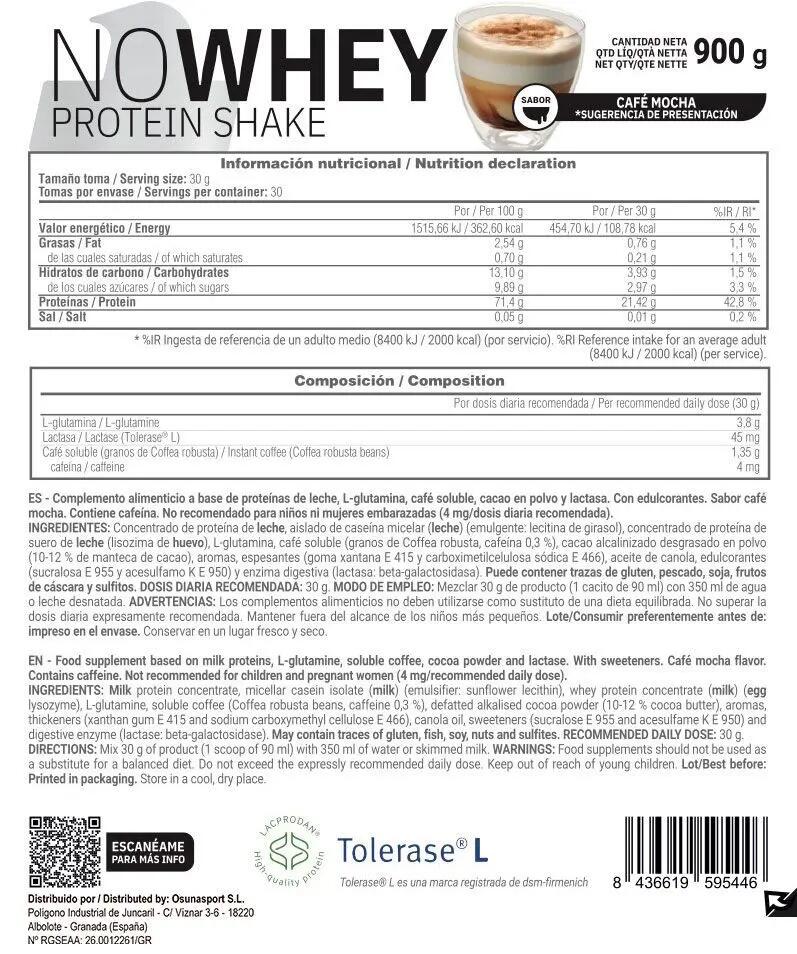 NoWhey Protein - 900g Café Moka - Masmusculo 2/2