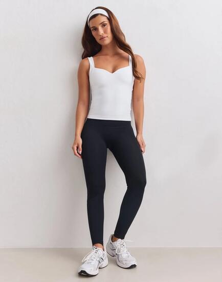 Femme Legging Taille Haute Compressif Effet Froncé Invisible Pace Noir