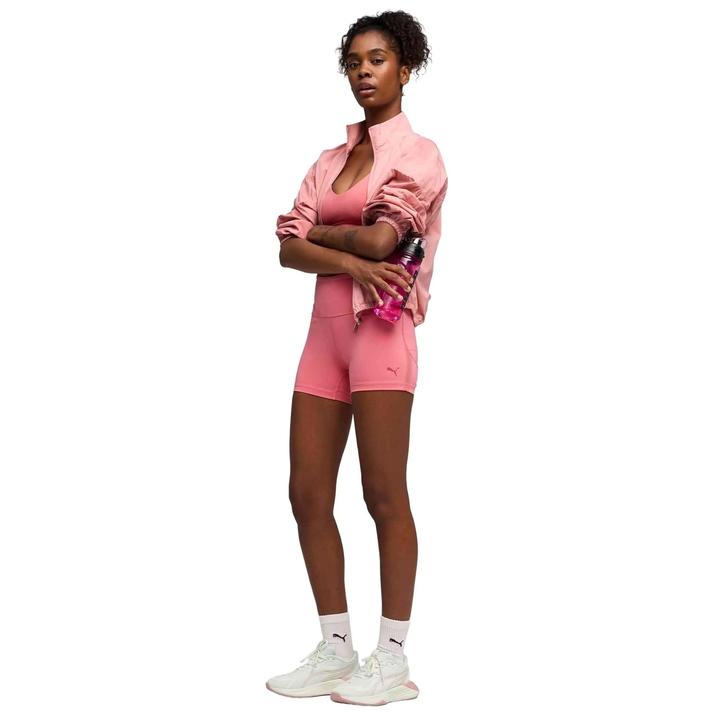 Calças de lycra Puma modelo Shape Short Tight 4 Inch "Wild Pink" para mulheres 5/5