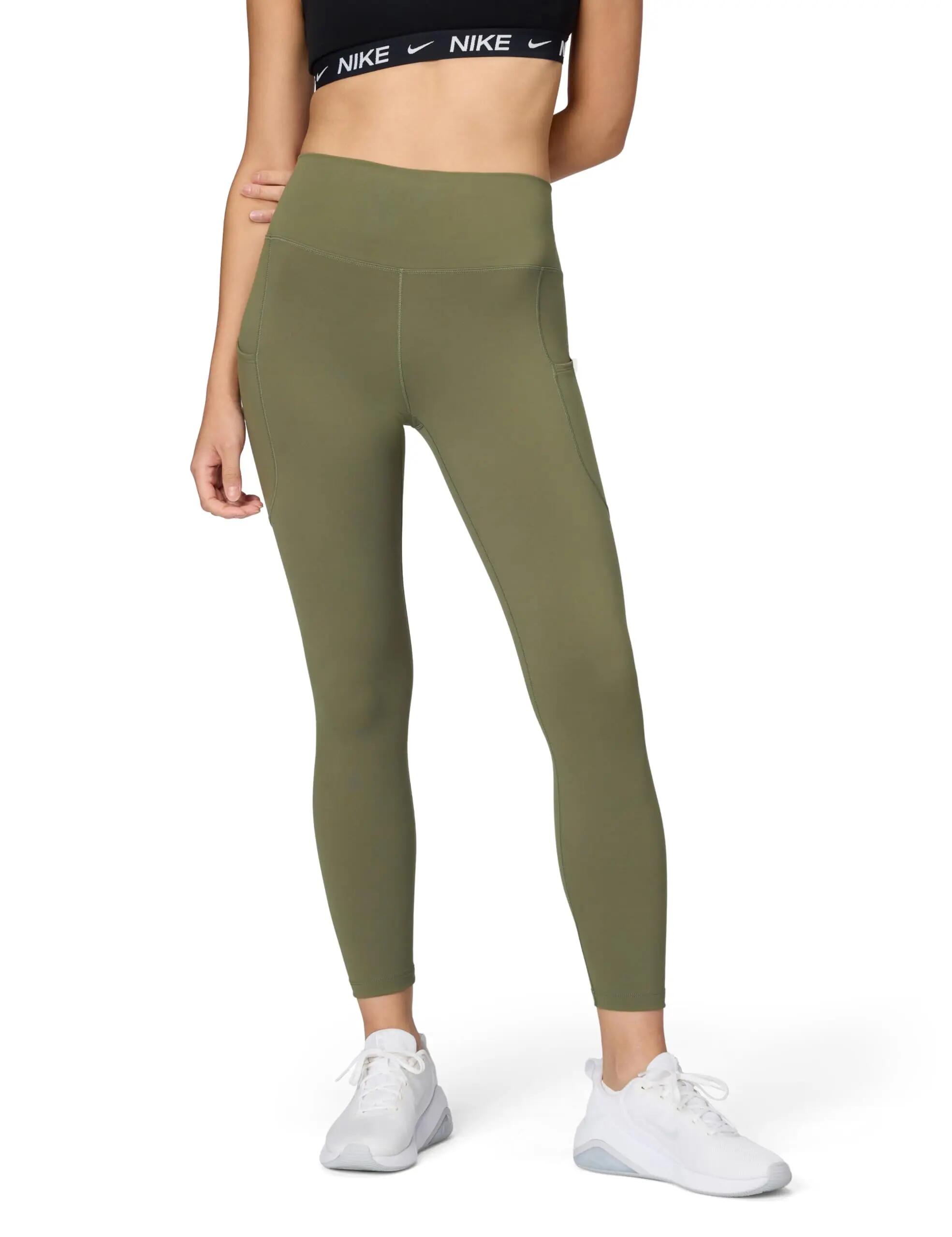 Legging femme - sport - taille haute, longueur 7/8 - Nike One - kaki 1/4