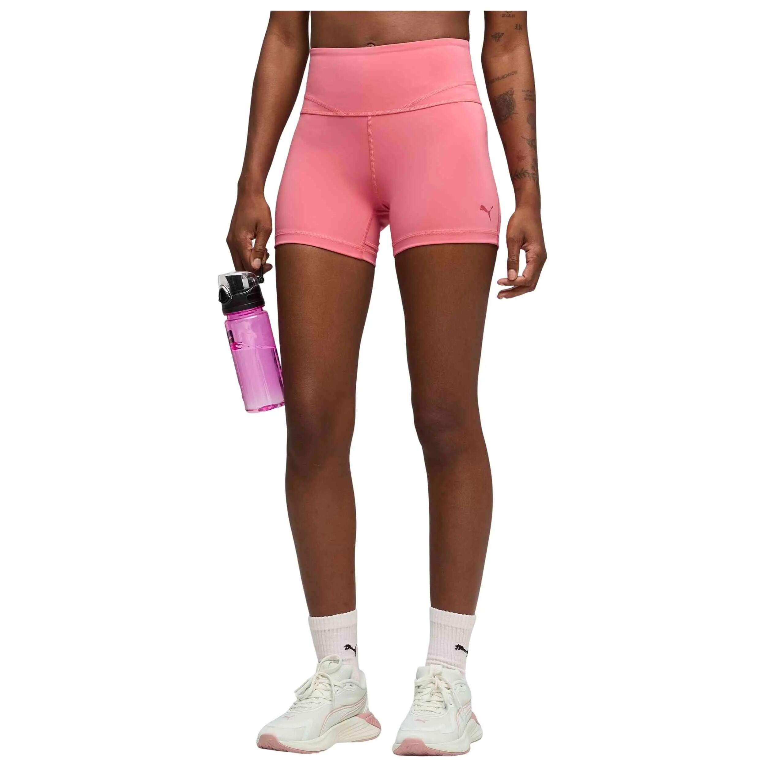 Calças de lycra Puma modelo Shape Short Tight 4 Inch "Wild Pink" para mulheres 3/5