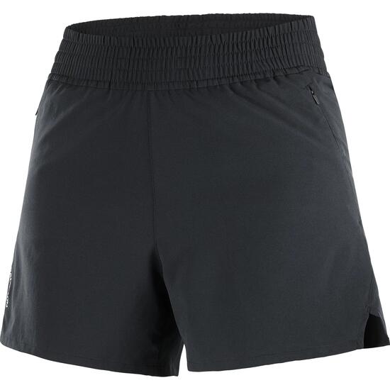 Short - Running - Femme - Léger, 4" - SALOMON SHAKEout Core - Deep Black
