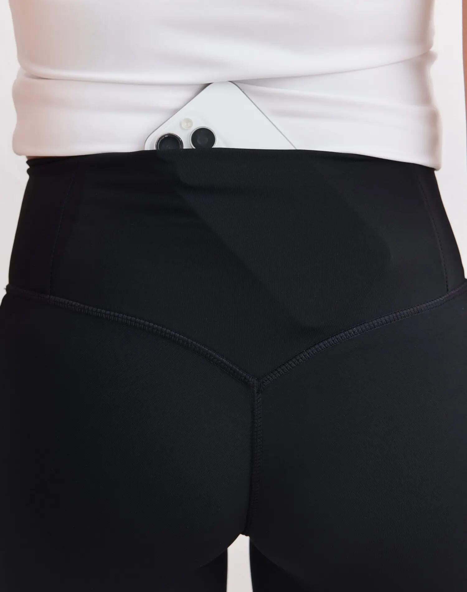 Femme Legging Taille Haute Compressif Effet Froncé Invisible Pace Noir 4/7