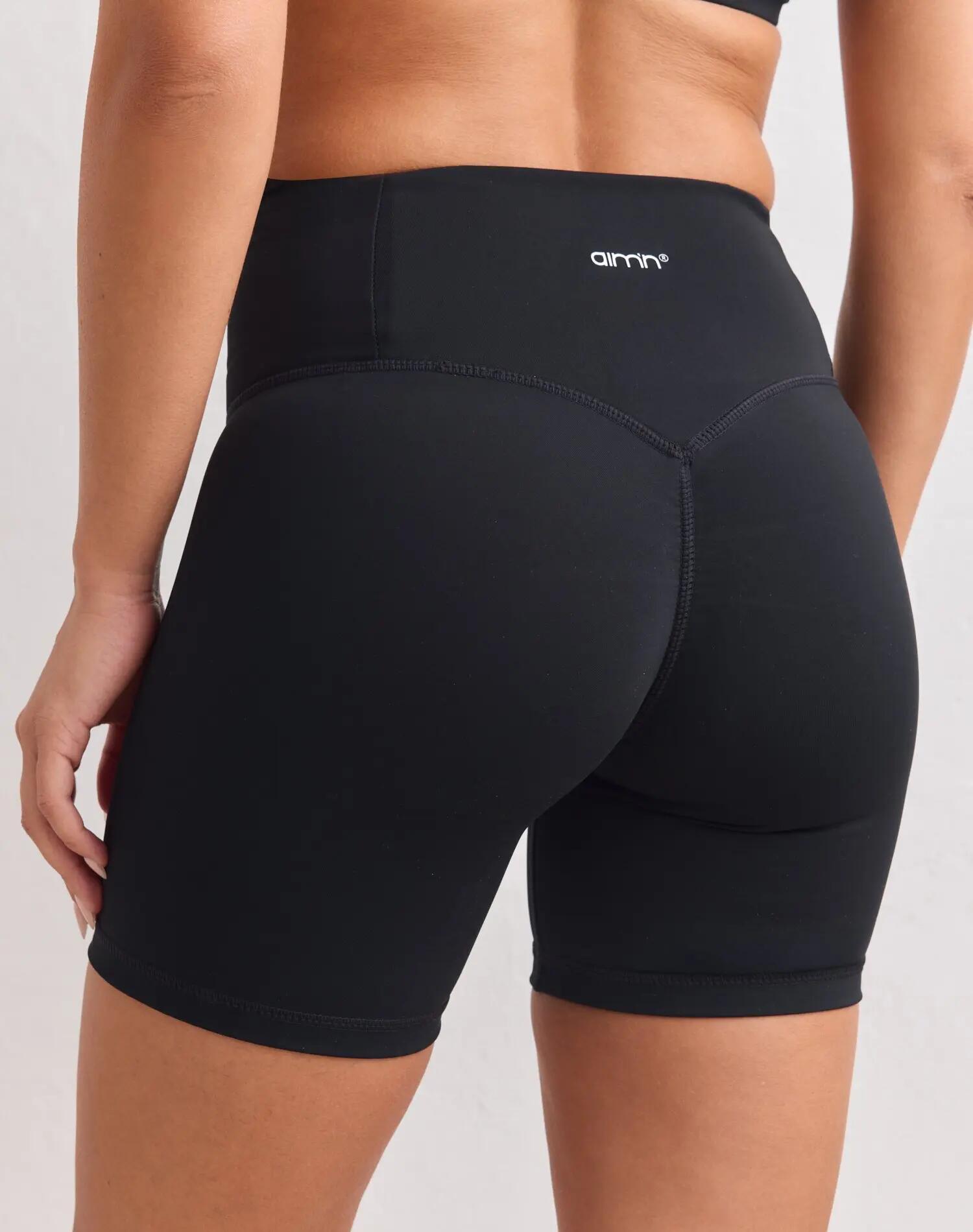 Femme Short Taille Haute Compressif Mi-long invisible scrunch Pace Noir 4/6
