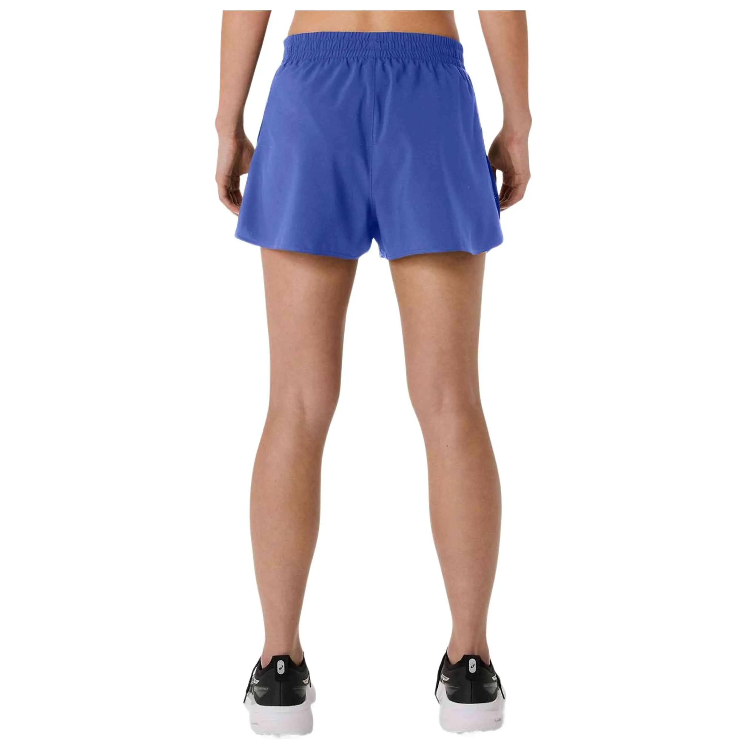 Korte broek Asics model Pantalón corto ASICS Core Split azul violet voor vrouwen 3/5