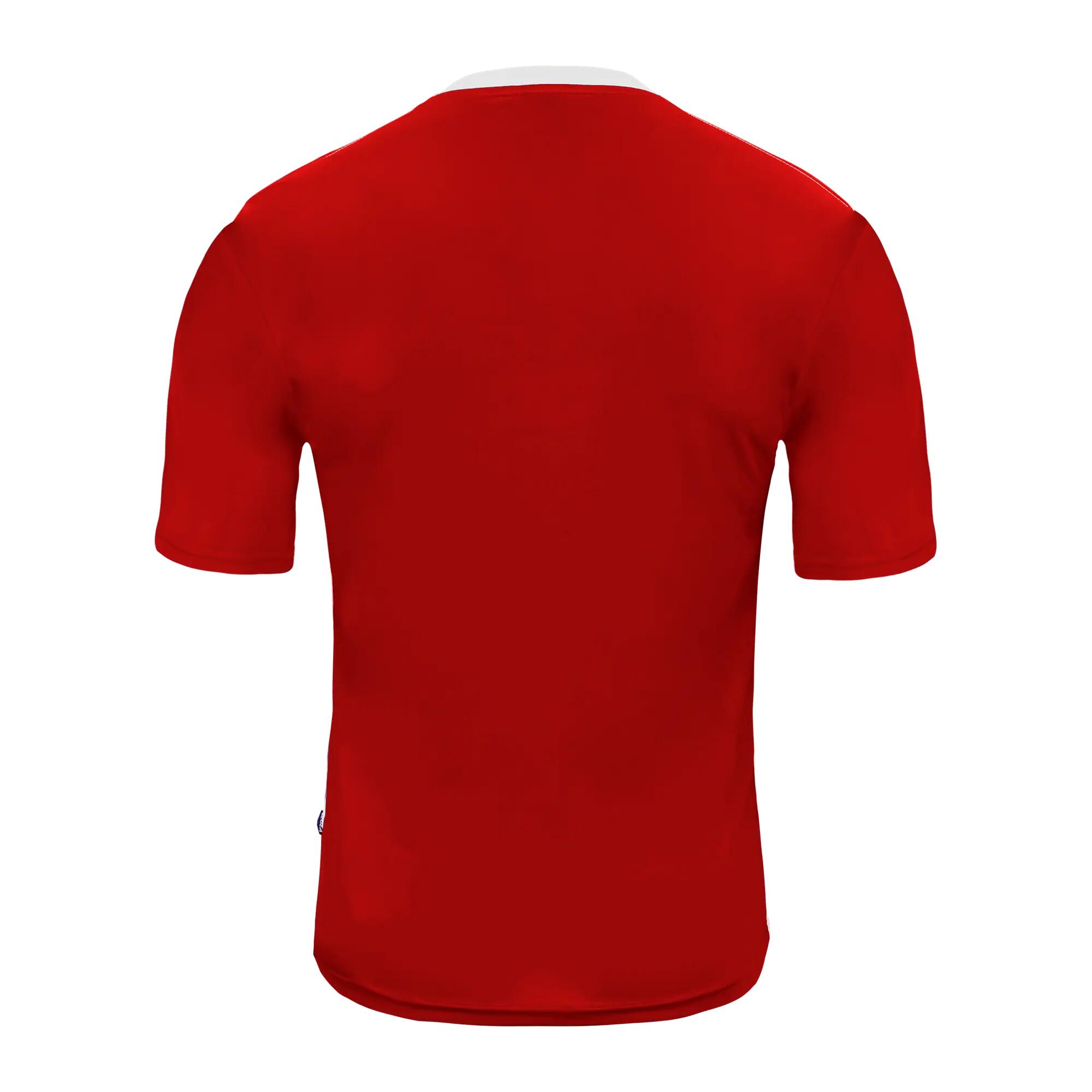 Pack de 5 camisolas de futebol MONACO cor vermelho-branco - tamanho XL 3/4