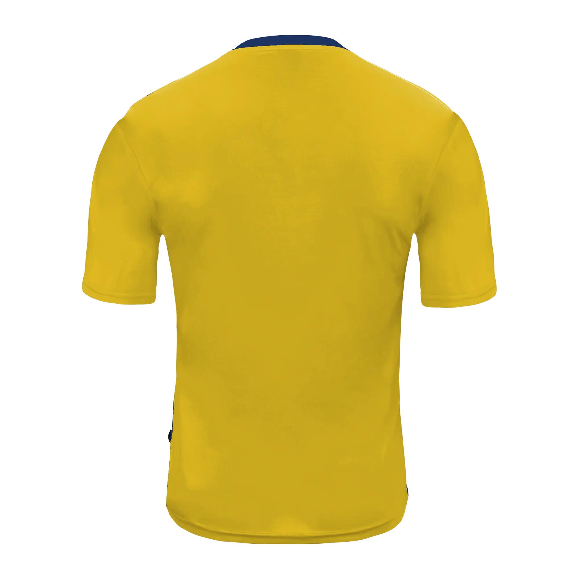 Pack de 5 camisolas de futebol MONACO manga curta cor amarelo-azul - tamanho XL 3/4